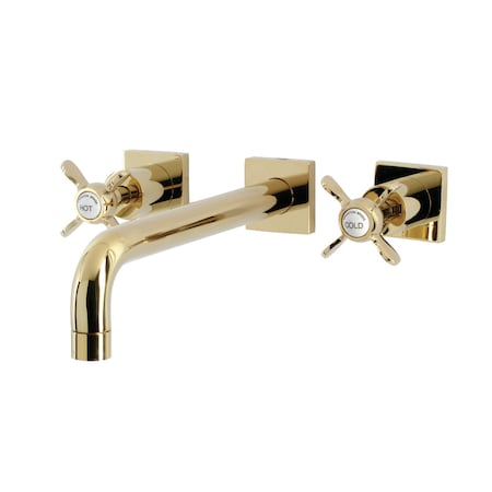 Kingston Brass KS6022BEX Wall Mount Tub Faucet, Polished Brass KS6022BEX
